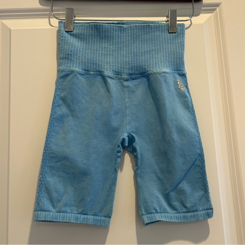 Free People FP Movement Bright Blue Good Karma Bike Athletic Shorts